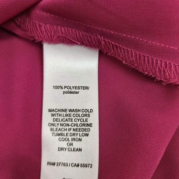 Laundry by Shelli Segal Hot Pink Sleeveless Chiffon Blouse Size‎ Medium Women - Picture 5 of 7